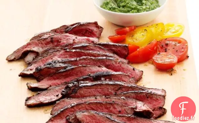 Steak de Flanc avec Salsa Verde
