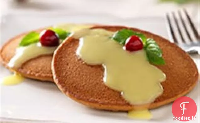 Crêpes au Pain d'Épice avec Sauce Chaude au Citron