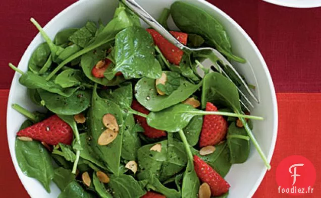 Salade de Fraises aux Épinards