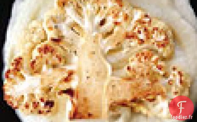 Steaks de Chou-Fleur avec Purée de Chou-Fleur