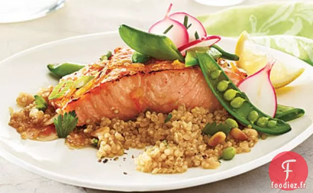 Saumon Rôti avec Glaçage à la Marmelade de Soja