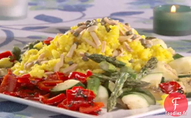 Légumes Grillés au Riz au Safran