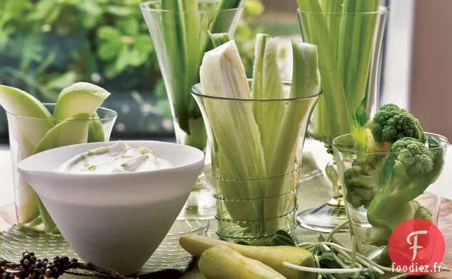 Crudités avec Trempette au Wasabi