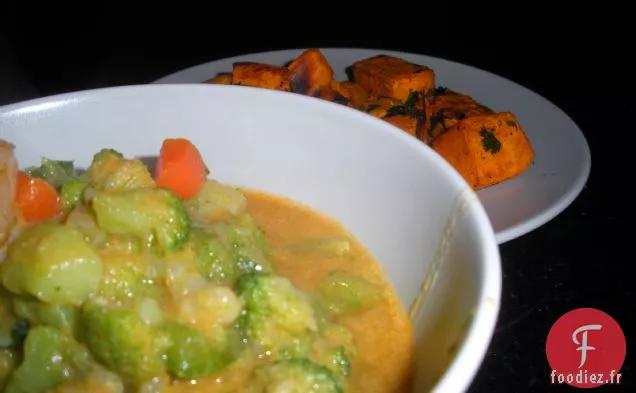 Curry de Crevettes et Légumes