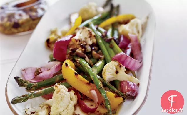 Striptease de Steak et Légumes à l'Olivada à l'Ail