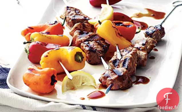 Brochettes de Porc et Poivrons