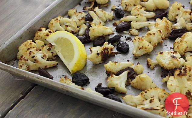 Chou-Fleur Rôti et Olives Kalamata