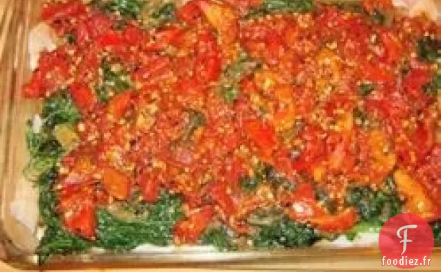 Aiglefin au four avec Épinards et Tomates