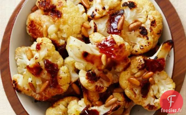 Chou-Fleur Rôti Aux Dattes et aux Pignons de Pin