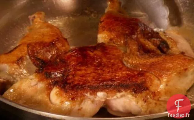 Poulet Rôti À la Poêle Aplati