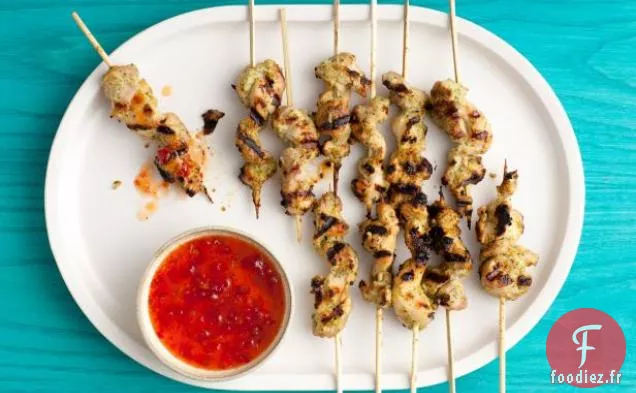 Brochettes De Poulet Asiatiques