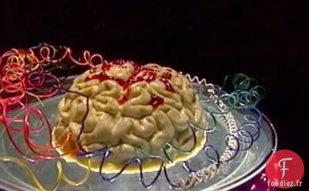 Cerveau de Panna Cotta avec Glaçage aux Canneberges