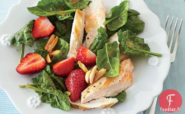 Salade de Poulet et Fraises Grillées