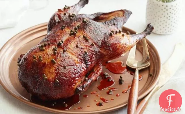Canard Entier avec Glaçage au Poivre Vert