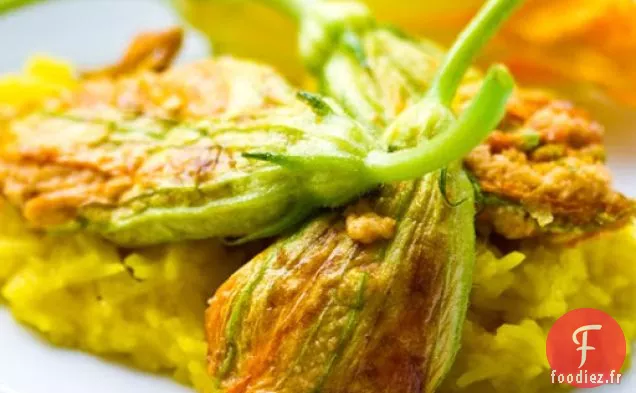 Fleurs De Courge Farcies Au Riz Au Safran Sucré