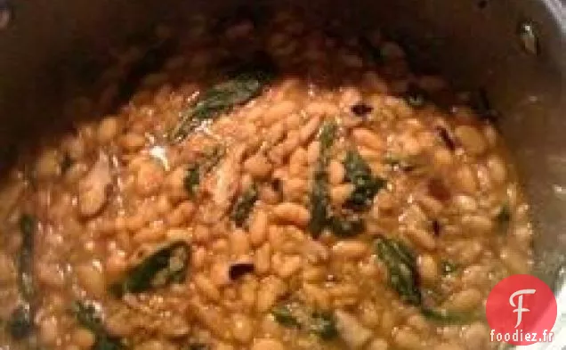 Soupe de Haricots Blancs au Quinoa, Épinards et Shiitakes