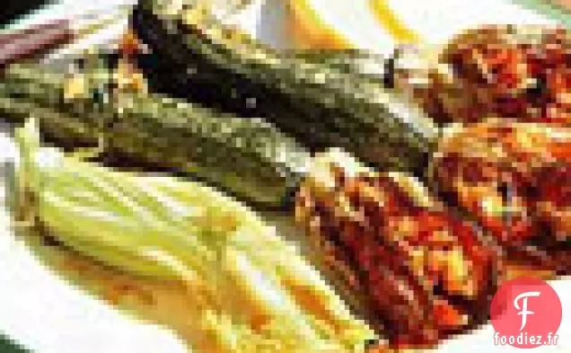 Fleurs de Courgettes Farcies aux Tomates et au Parmesan