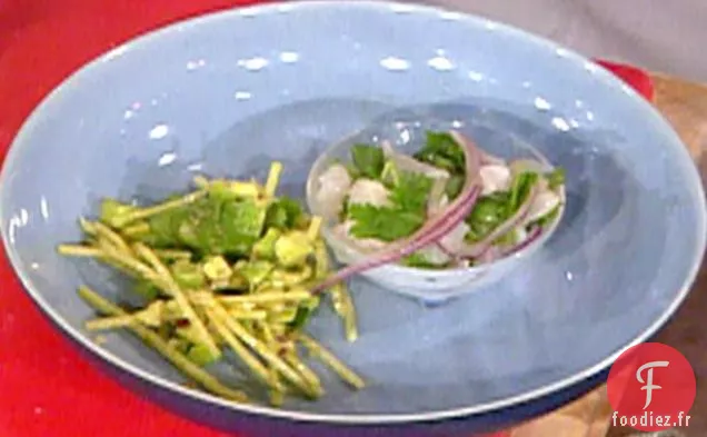 Ceviche de Mérou au Jicama et Salade d'Avocat