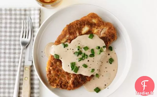 Steak De Poulet Frit À La Crème