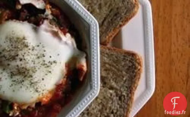 Plat de Petit Déjeuner Shakshuka du Moyen-Orient