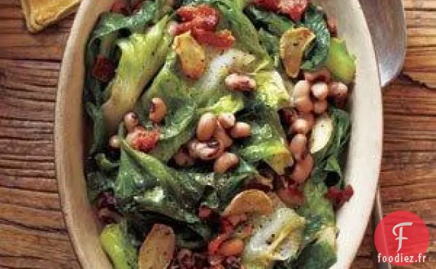 Recette De Petits Pois Aux yeux Noirs Avec Bacon Et Scarole