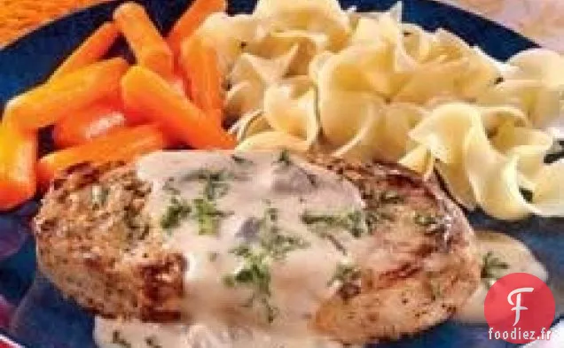 Côtelettes de Porc Crémeuses à la Moutarde