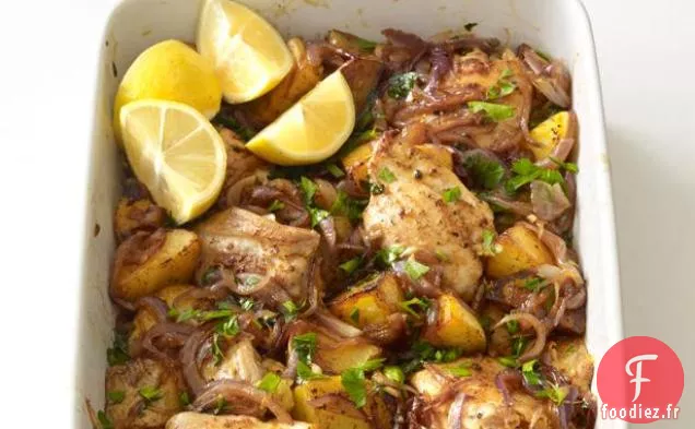 Rôti de Poulet Espagnol et de Pommes de Terre
