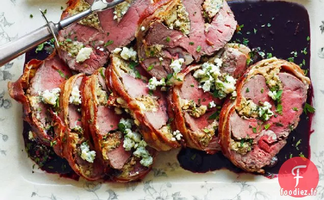 Filet de Bœuf Farci au Gorgonzola avec Sauce au Porto
