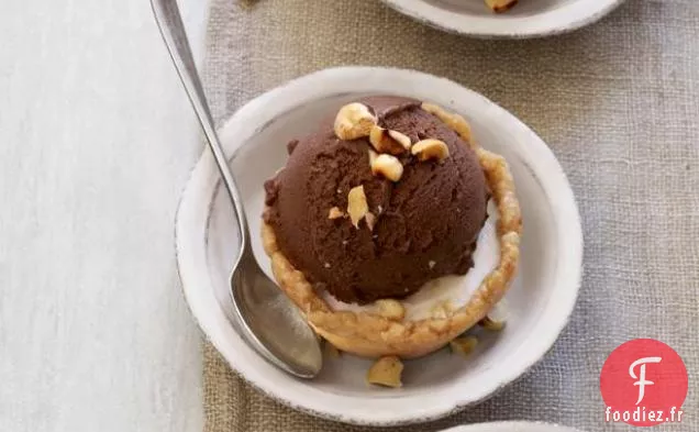 Cupcakes À la Crème Glacée Au Chocolat Et aux Noisettes
