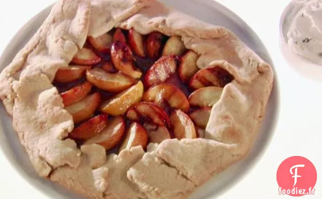 Crostata de Pêche Grillée et Caramel