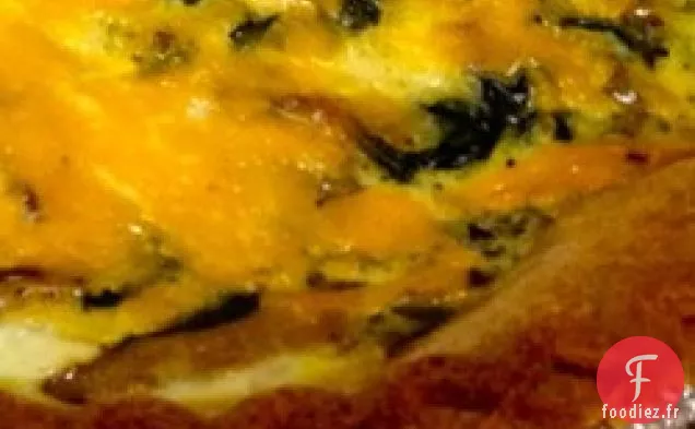 Quiche aux Épinards et Champignons aux Champignons Shiitake