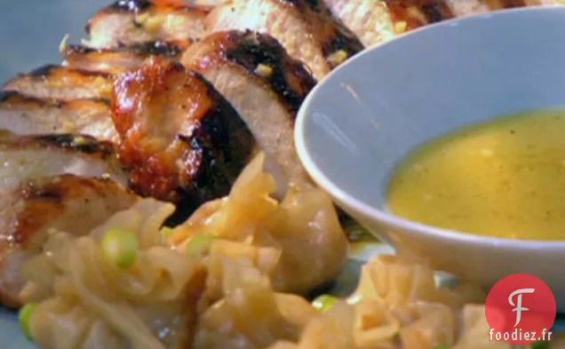 Poulet Grillé avec Vinaigrette Épicée au Gingembre