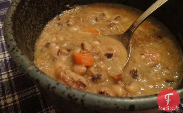 Soupe Aux Pois Aux yeux Noirs (avec Jambon Et Poulet)