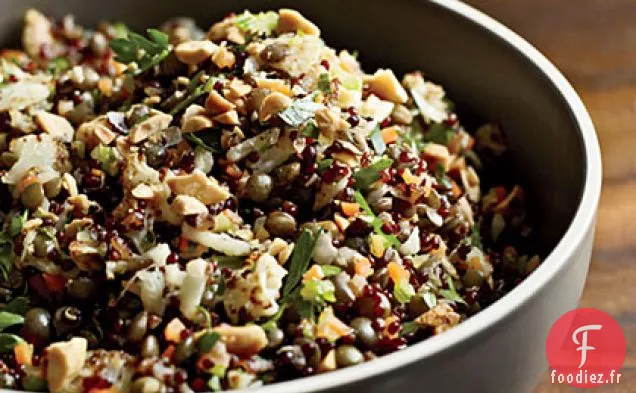 Pilaf de Quinoa Rouge et Lentilles