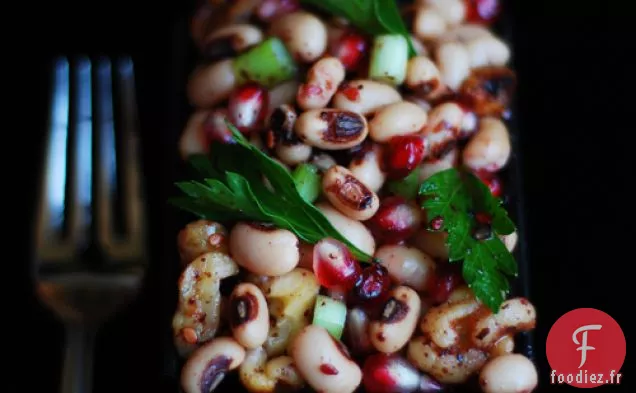 Salade Turque Aux Pois Noirs Avec Grenade, Noix Et Zahi