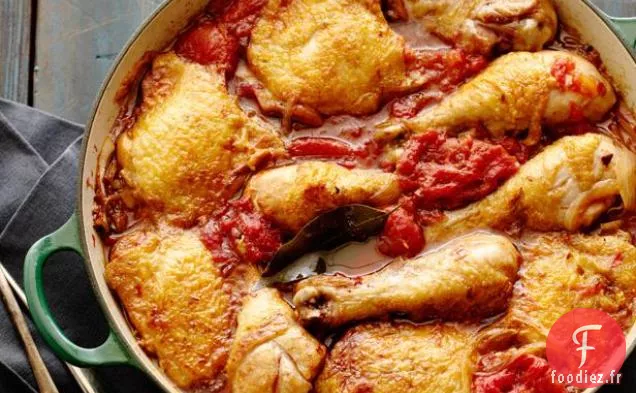 Cuisses et Cuisses de Poulet Braisées à la Tomate