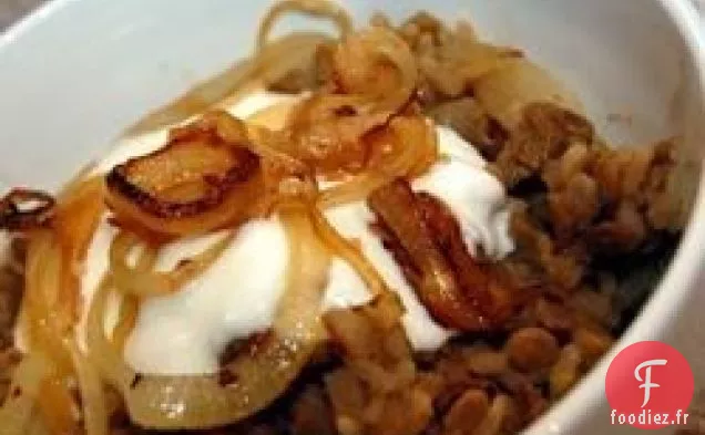 Lentilles et Riz aux Oignons frits (Mujadarrah)