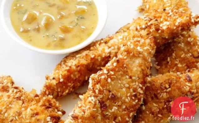 Lanières de Poulet au Sésame et aux Pacanes