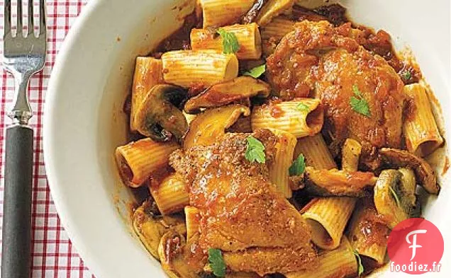 Cacciatore de Poulet aux Rigatoni