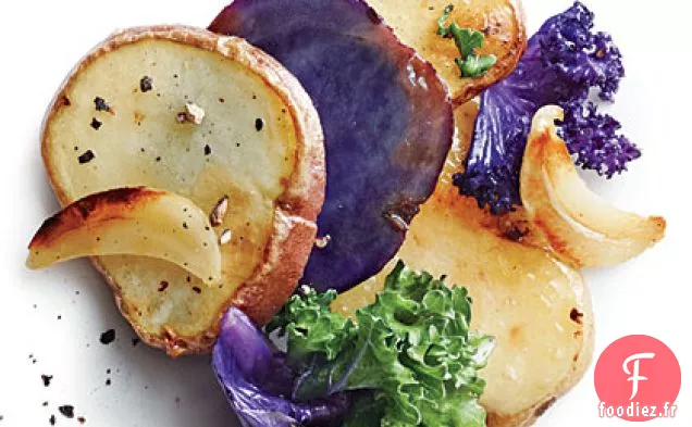 Pommes de terre au Chou Frisé et à l'Ail