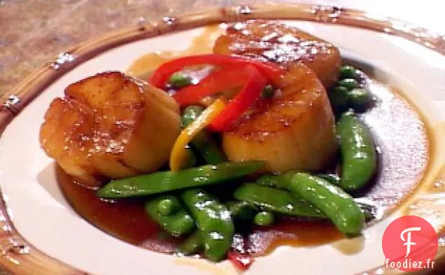 Pétoncles Poêlés Au Wok Dans Une Sauce Au Beurre Tabasco Teriyaki