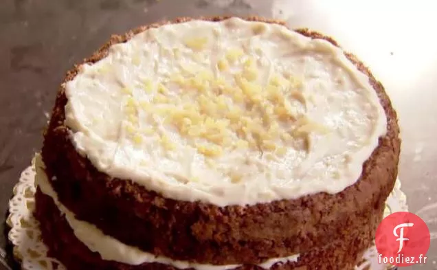 Gâteau aux Carottes avec Glaçage au Mascarpone au Gingembre