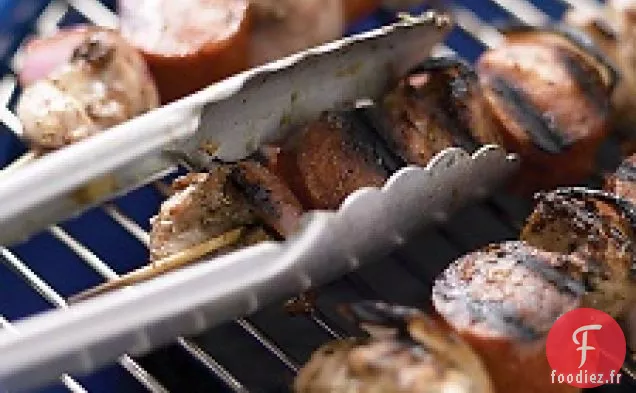 Brochettes Cajun Au Poulet Et À L'Andouille