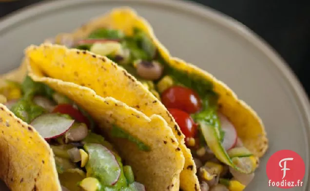 Tacos à la Courge d'Été avec Chimichurri à l'Avocat