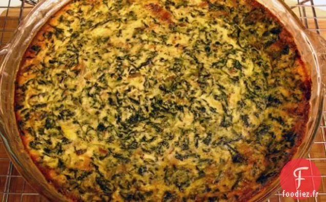Quiche Sans Croûte aux Épinards et au Gouda Fumé