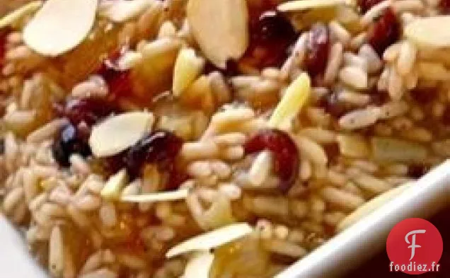 Pilaf de Riz aux Canneberges et aux Amandes