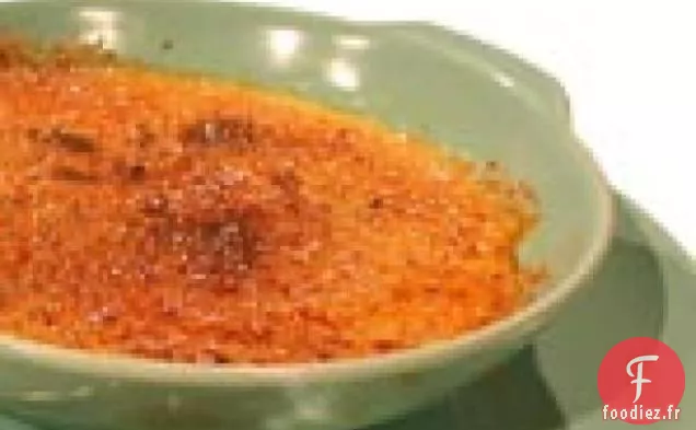 Crème Brûlée Saupoudrée de Chocolat