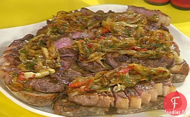 Steak Haché à l'Ail et aux Oignons