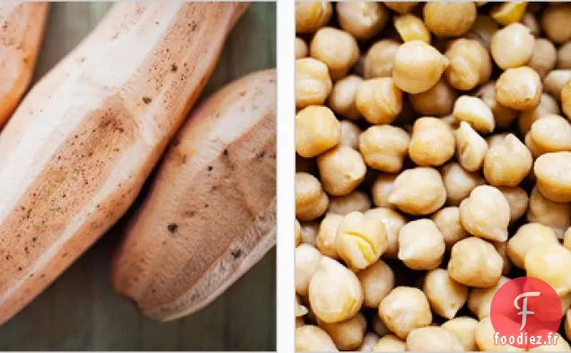 Patates Douces Épicées Et Pois Chiches