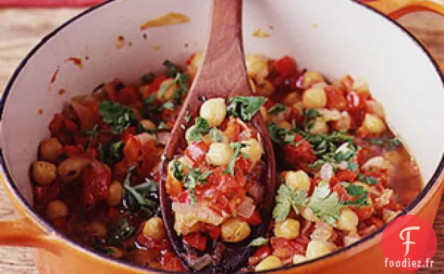 Pois Chiches Aux Tomates Et Poivrons Doux